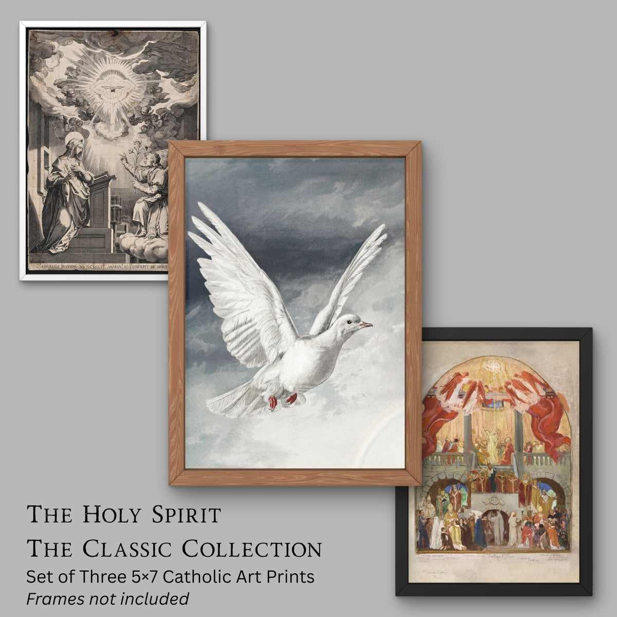 The Holy Spirit: The Classic Collection — Set of 3 Catholic Art Prints, 5×7